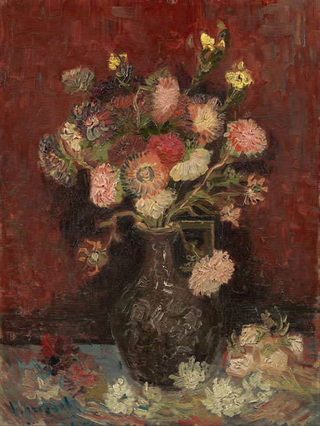 Vase with Autumn Asters c1886 - Vincent van Gogh reproduction oil painting