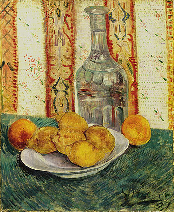 Still Life with Carafe and Lemons 1887 - Vincent van Gogh reproduction oil painting