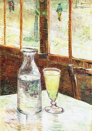 Glass of Absinthe and a Carafe 1887 - Vincent van Gogh reproduction oil painting