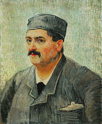 Portrait of a Restaurant Owner Possibly Lucien Martin 1887 - Vincent van Gogh reproduction oil painting