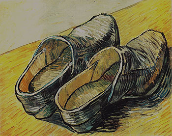 A Pair of Leather Clogs 1889 - Vincent van Gogh reproduction oil painting