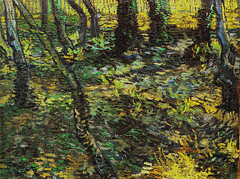 Undergrowth 1889 - Vincent van Gogh reproduction oil painting