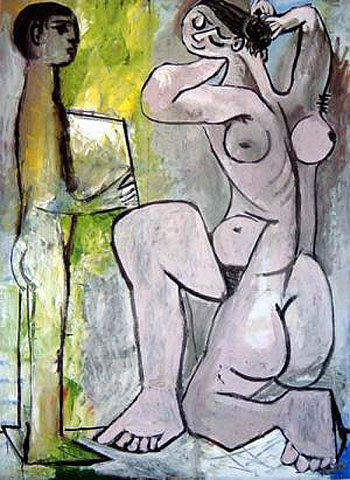 La Coiffure - Pablo Picasso reproduction oil painting