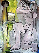 La Coiffure - Pablo Picasso reproduction oil painting