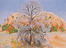 Dead Tree With Pink Hill 1945 - Georgia O'Keeffe