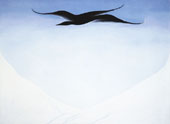A Black Bird With Snow Covered Red Hills 1946 - Georgia O'Keeffe