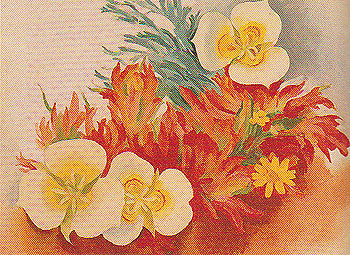 Mariposa Lilies And Indian Paintbrush 1941 - Georgia O'Keeffe reproduction oil painting