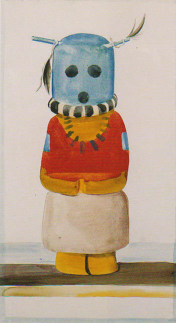 Blue Headed Indian Doll 1935 - Georgia O'Keeffe reproduction oil painting