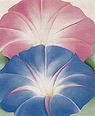 Blue Morning Glories New Mexico 1935 - Georgia O'Keeffe reproduction oil painting