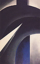 Black White And Blue 1930 - Georgia O'Keeffe reproduction oil painting