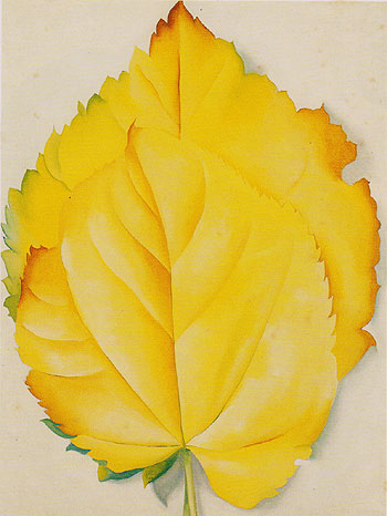 Two Yellow Leaves 1928 - Georgia O'Keeffe reproduction oil painting