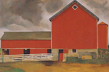 Red Barn 1928 - Georgia O'Keeffe reproduction oil painting