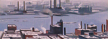 River New York 1928 - Georgia O'Keeffe reproduction oil painting