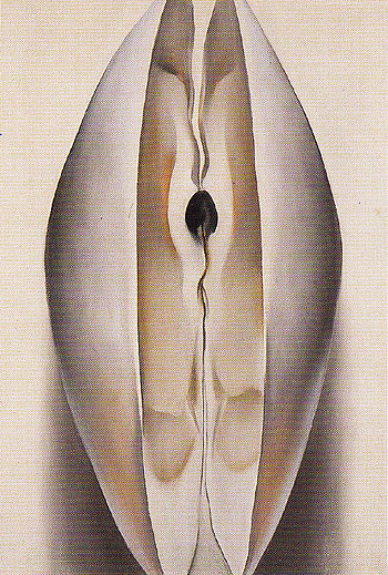 Slightly Open Clam Shell 1926 - Georgia O'Keeffe reproduction oil painting