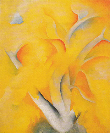 Autumn Trees The White Birch 1924 - Georgia O'Keeffe reproduction oil painting