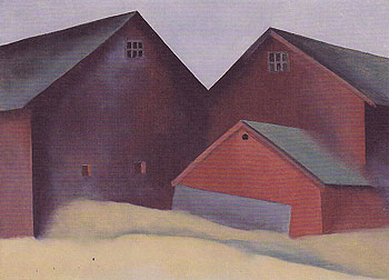Ends Of Barns c1922 - Georgia O'Keeffe reproduction oil painting