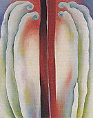 Red Lines Blue And Red Lines 1923 - Georgia O'Keeffe reproduction oil painting