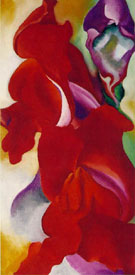 Red Snapdragons c 1923 - Georgia O'Keeffe reproduction oil painting