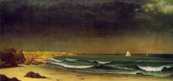 Approaching Storm Beach Near Newport C 1866 - Martin Johnson Heade reproduction oil painting