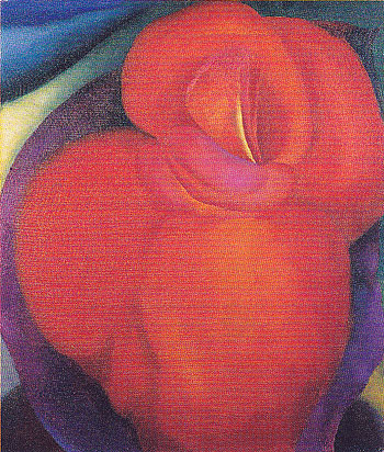 Red Flower 1919 - Georgia O'Keeffe reproduction oil painting