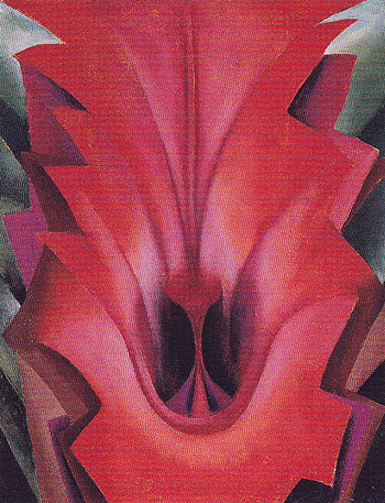 Inside Red Canna 1919 - Georgia O'Keeffe reproduction oil painting