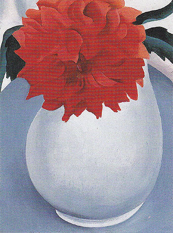 White Pitcher Red Flower 1920 - Georgia O'Keeffe reproduction oil painting