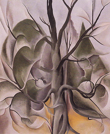 Grey Tree Lake George 1925 - Georgia O'Keeffe reproduction oil painting