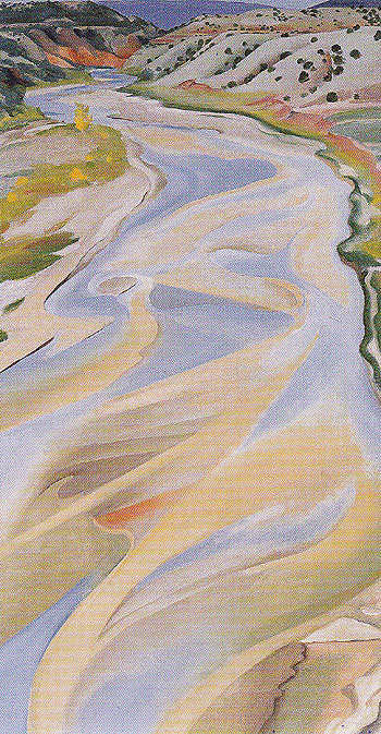 Chama River Ghost Ranch N Mex c1934 - Georgia O'Keeffe reproduction oil painting