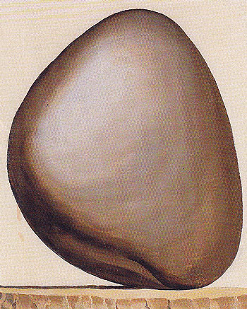 Black Rock With White Background c1963 - Georgia O'Keeffe reproduction oil painting
