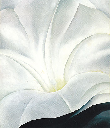 Morning Glory With Black - Georgia O'Keeffe reproduction oil painting
