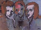 Three Heads - Emile Nolde reproduction oil painting