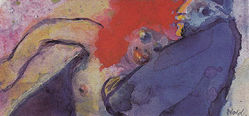 Old Man and Nude Girl - Emile Nolde reproduction oil painting