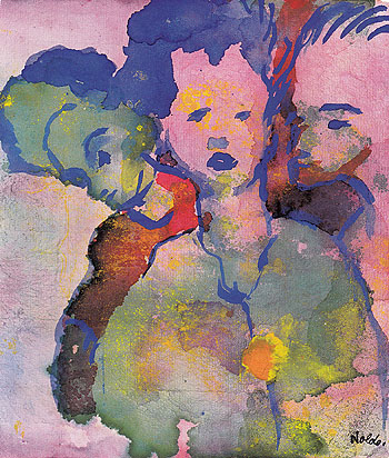 Three Young Women - Emile Nolde reproduction oil painting