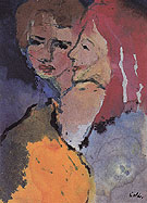 Two Ladies - Emile Nolde reproduction oil painting