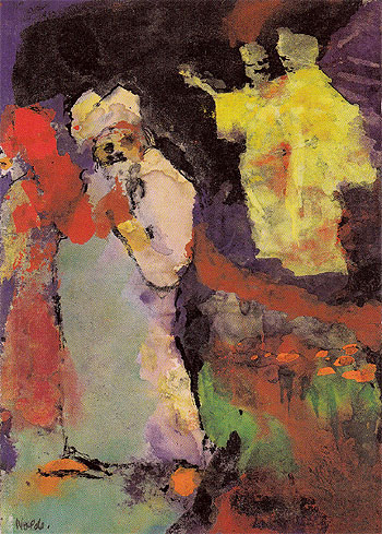 Two Couples in a Park - Emile Nolde reproduction oil painting