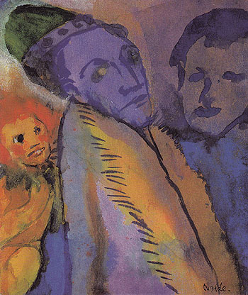 Couple and Redheaded Child - Emile Nolde reproduction oil painting