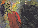 Figures Craning their Necks - Emile Nolde reproduction oil painting