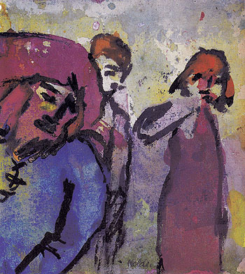 Three Figures - Emile Nolde reproduction oil painting