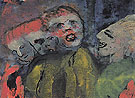 Grotesque Figures Red Yellow Green - Emile Nolde reproduction oil painting