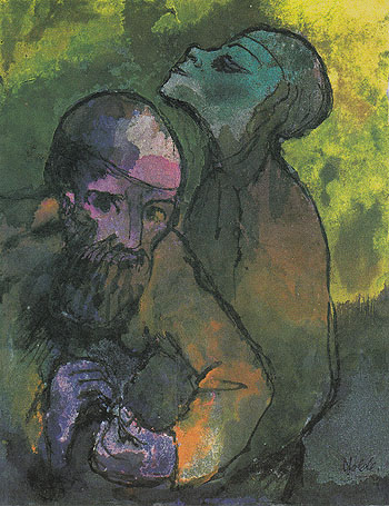 Old Man and Woman - Emile Nolde reproduction oil painting