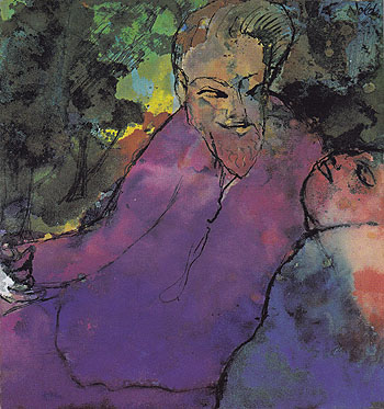 Grotesque Couple - Emile Nolde reproduction oil painting