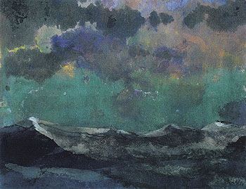 Dark Sea Green Sky - Emile Nolde reproduction oil painting