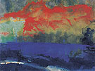 Blue Sea and Red Clouds - Emile Nolde reproduction oil painting