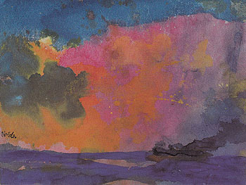 Sea with Colourful Sky - Emile Nolde reproduction oil painting