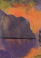 Cliff by the Sea in Evening Light - Emile Nolde