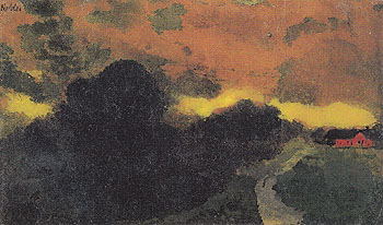 Dark Landscape North Friesland - Emile Nolde reproduction oil painting