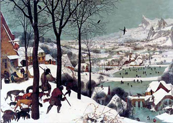 Hunters in the Snow 1565 - Bruegel Pieter reproduction oil painting