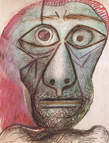 Self Portrait Head 1972 - Pablo Picasso reproduction oil painting