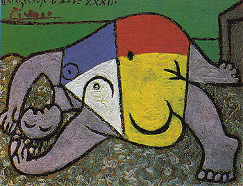 Reclining Woman on the Beach 1932 - Pablo Picasso reproduction oil painting