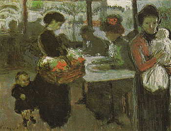 The Flower Vendor 1900 - Pablo Picasso reproduction oil painting